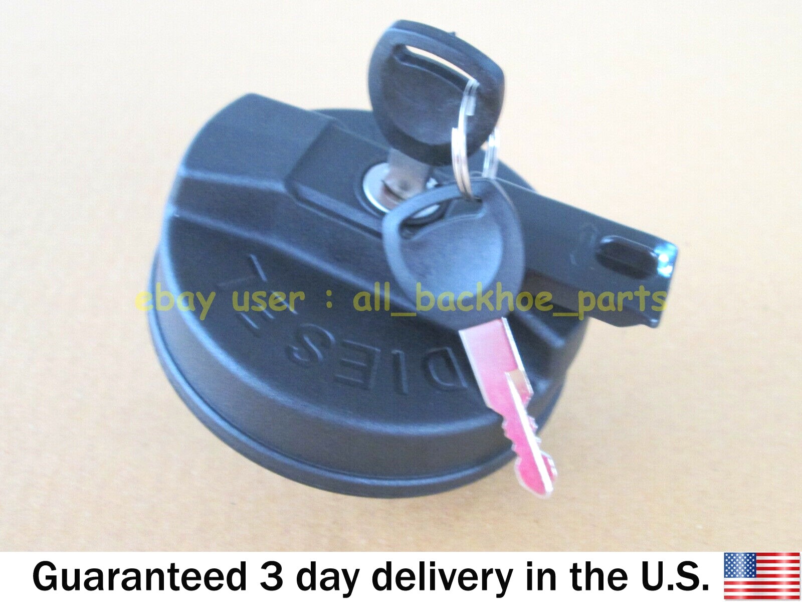 JCB BACKHOE – DIESEL FUEL TANK CAP WITH 2 KEYS (PART NO. 332/F4780 331/11403)