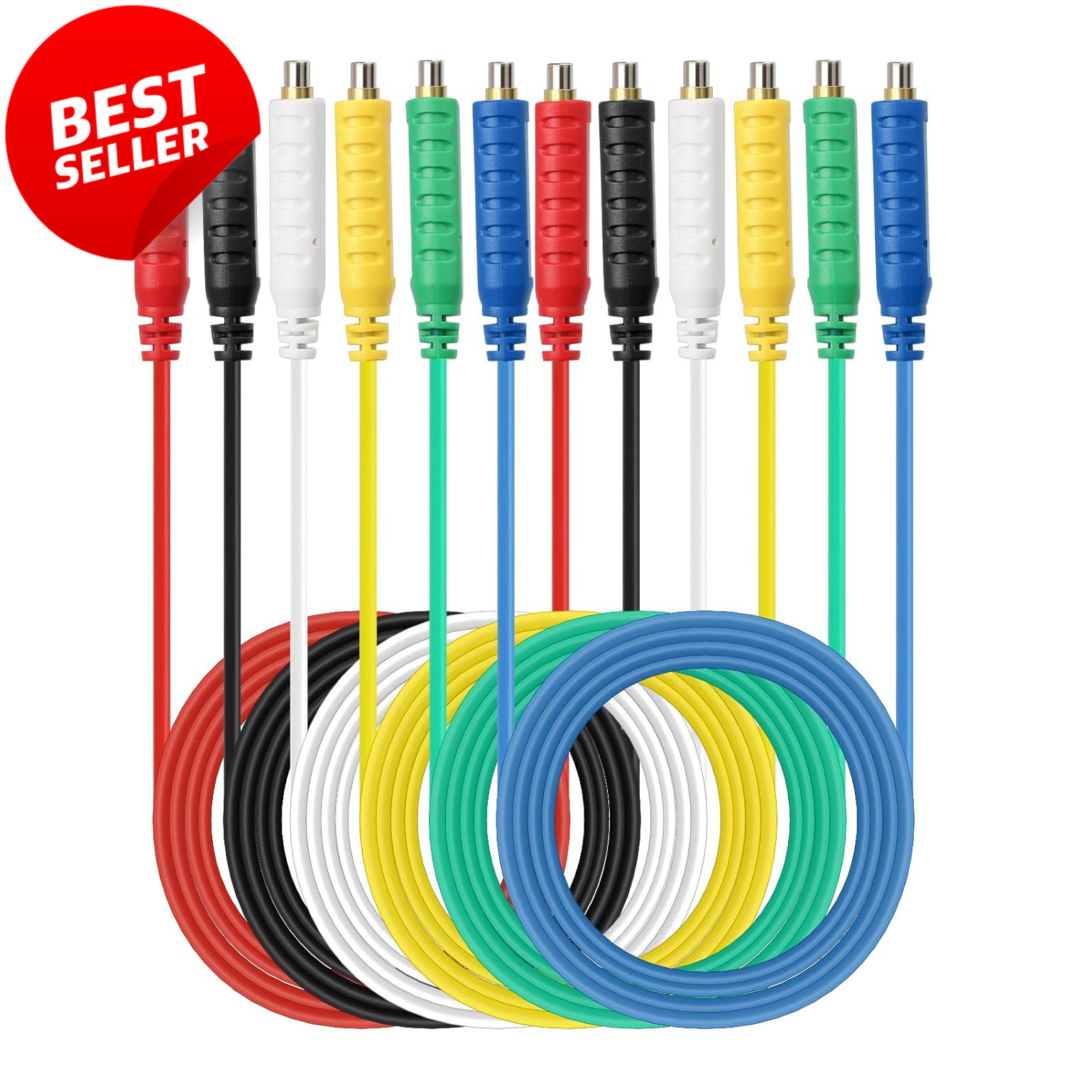 6PCS Magnetic Jumper Wires Silicone Flexible Test Leads 20AWG 30VAC 5A – US