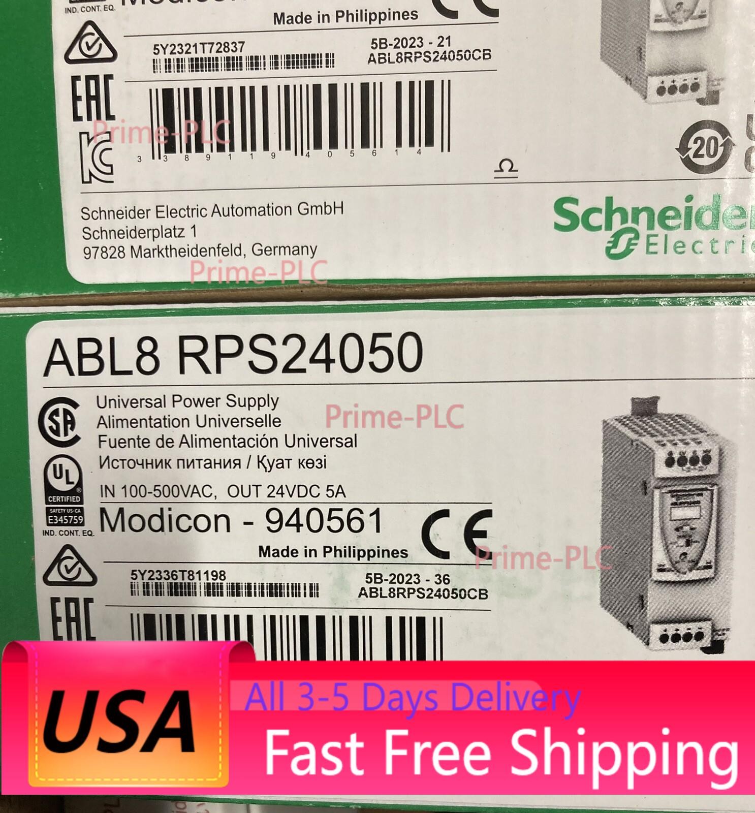 New In Box Schneider ABL8RPS24050 24V 5A Power Supply