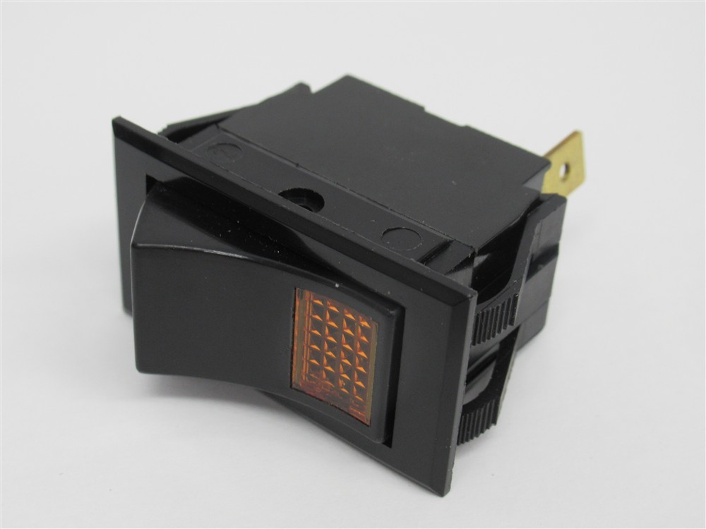 Carling Technologies Rocker Switch Black w/ Amber Light