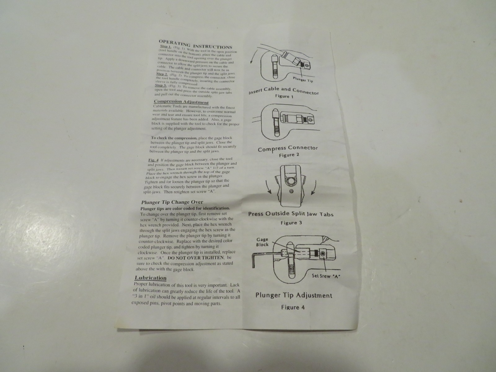 Cablematic Ripley CAT UNIVERSAL 59/6 Compression Assembly Tool No. 36175-1