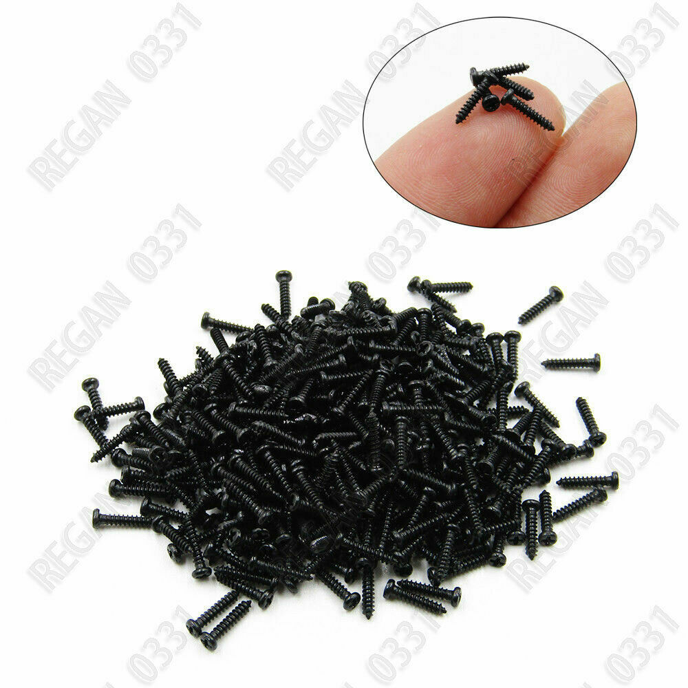 Black Small Self Tapping Screws Phillips Pan Head M1 M1.2 M1.4 M1.5 M1.6 M1.7 M2