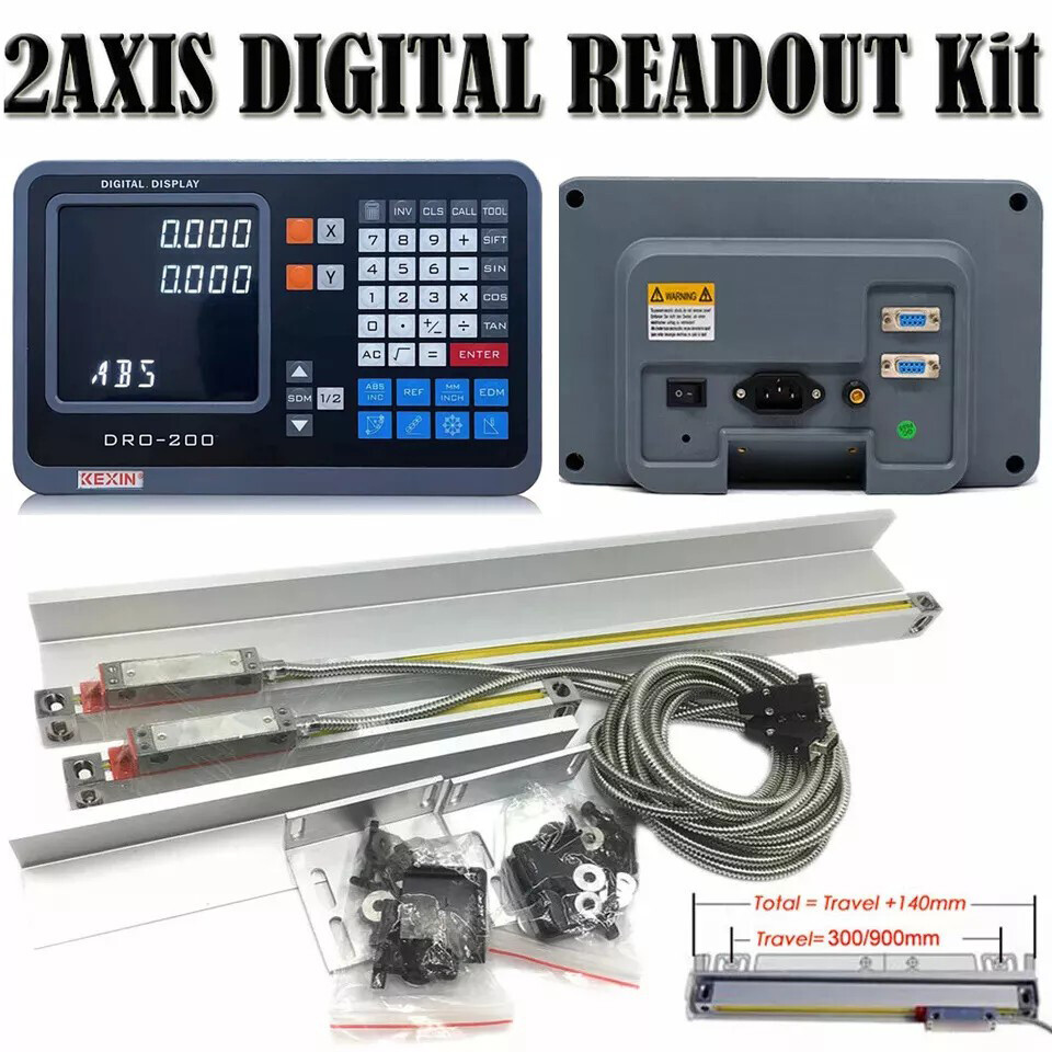 16″& 40″ TTL Linear Scales 2Axis Digital Readout Kit DRO Display Bridgeport Mill