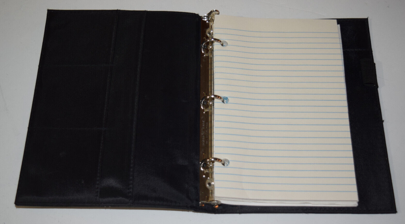 Hallmark Black Leather Writing Journal 3 Ring Lined Pages 9″ x7″