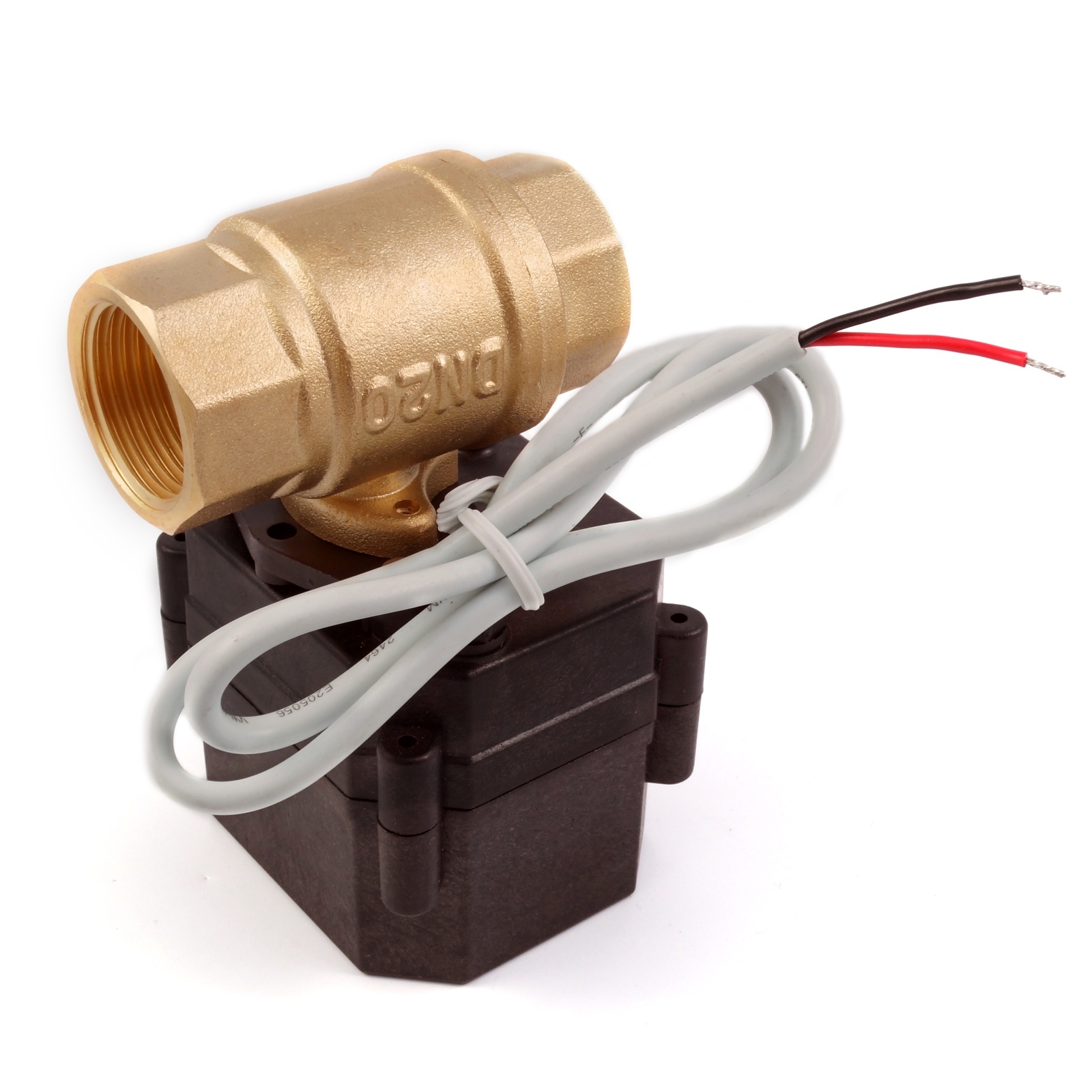 3/4″ NPT Motorized Ball Valve NC 9V 12 24 VDC/VAC 2-wire Normally Closed Brass