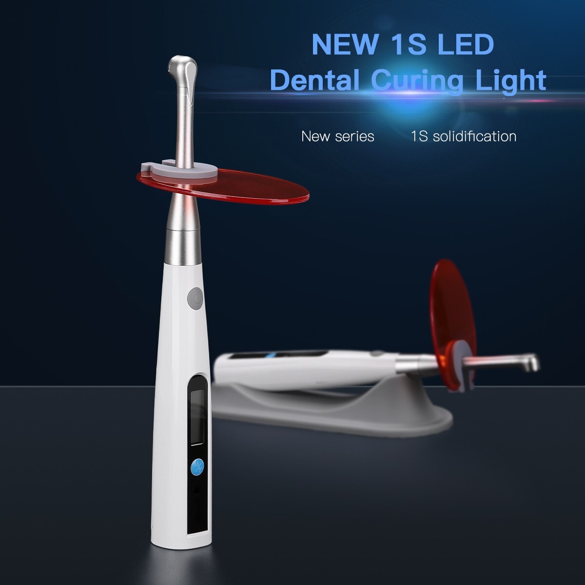 Dental Cordless LED Curing Light Lamp 1 Second Cure 800-1400mw/cm² AZDENT