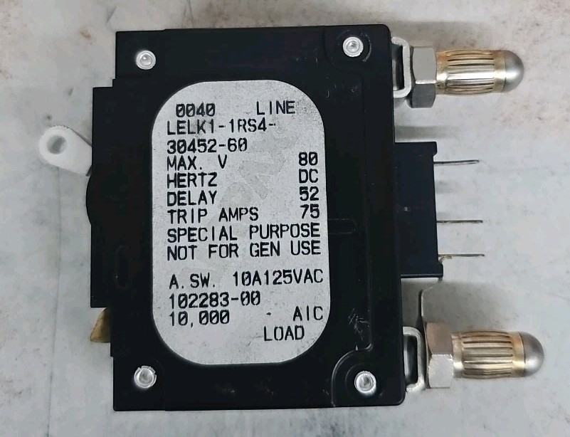 AIRPAX, LELK1-1RS4-30452-60 60 AMP Bullet Circuit Breaker