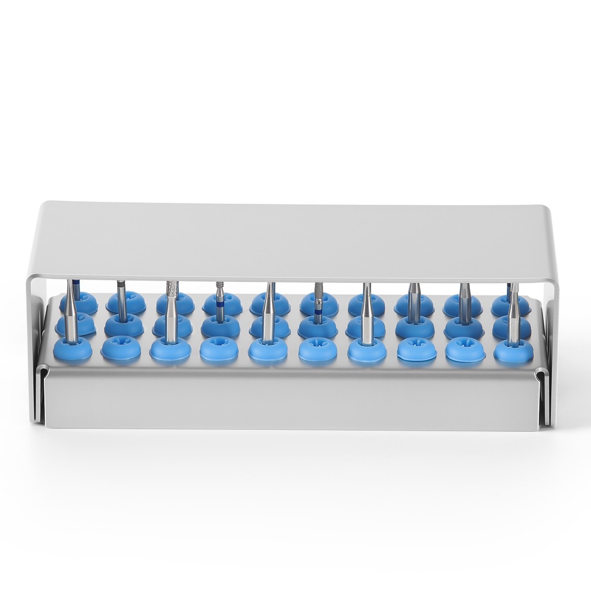 30Holes Dental Autoclave Bur Holder Block Disinfection Sterilizer for FG/CA Burs