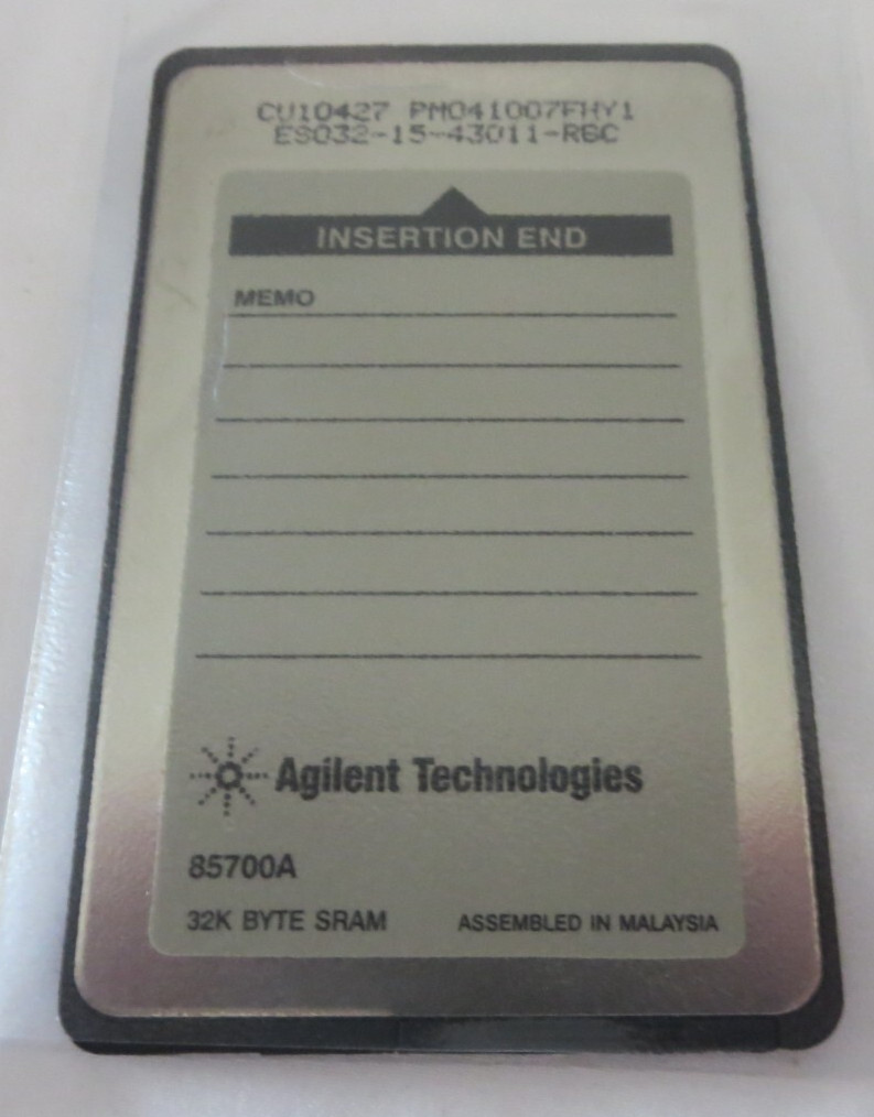 Agilent Branded HP Keysight 85700A 32K BYTE RAM Memory Card