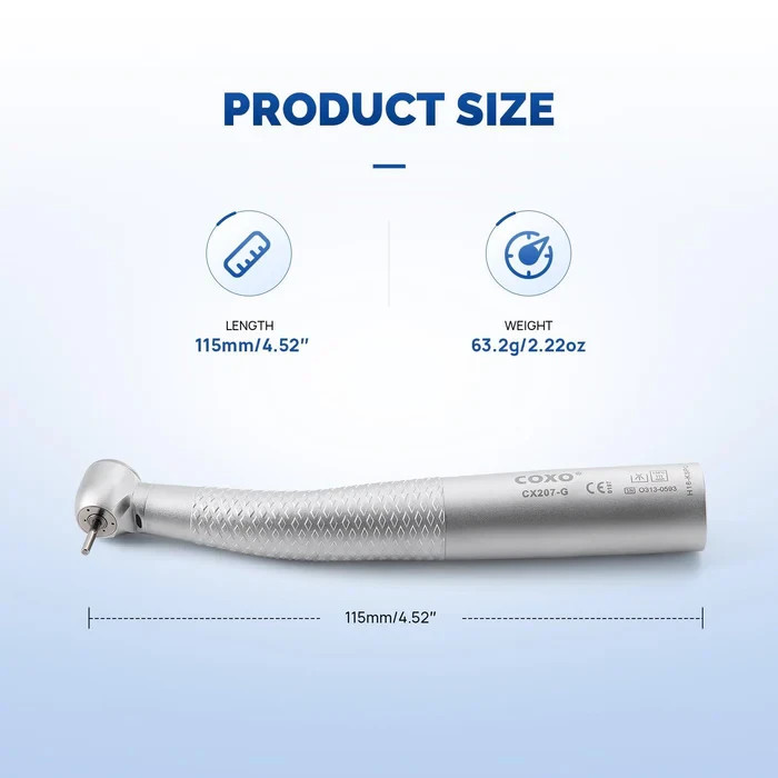 COXO Dental Handpiece Turbine High Speed Fiber Optic KAVO 6 Pin E-type Connector