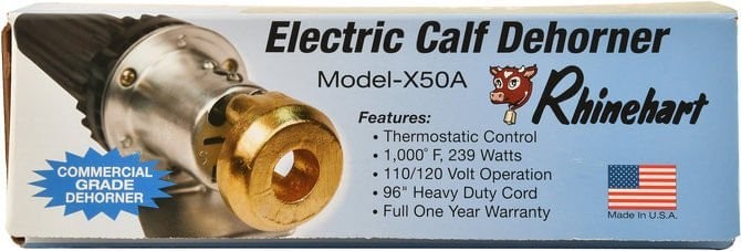 Rhinehart X-50 Electric Calf Dehorners & Adaptor Tips for Cattle, Goats & Lambs