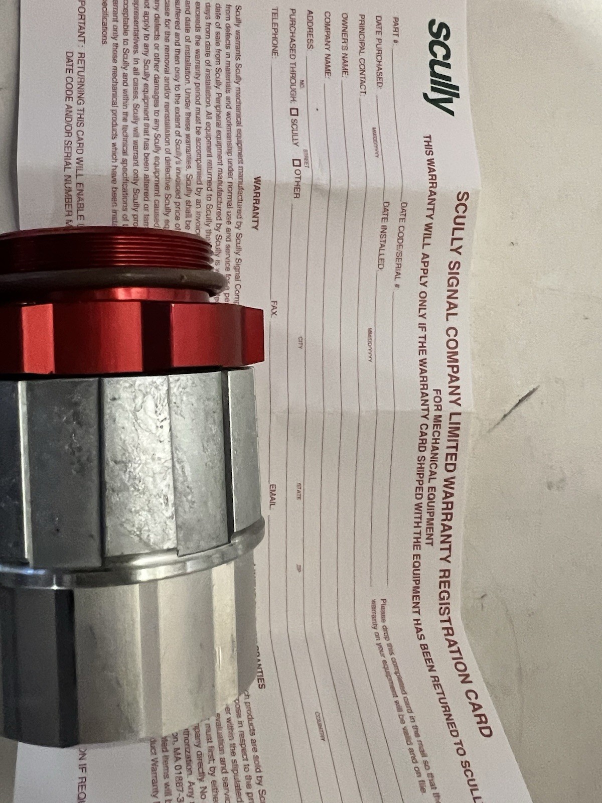 Scully Signal Fuel Oil NOzzle Swivel 5816