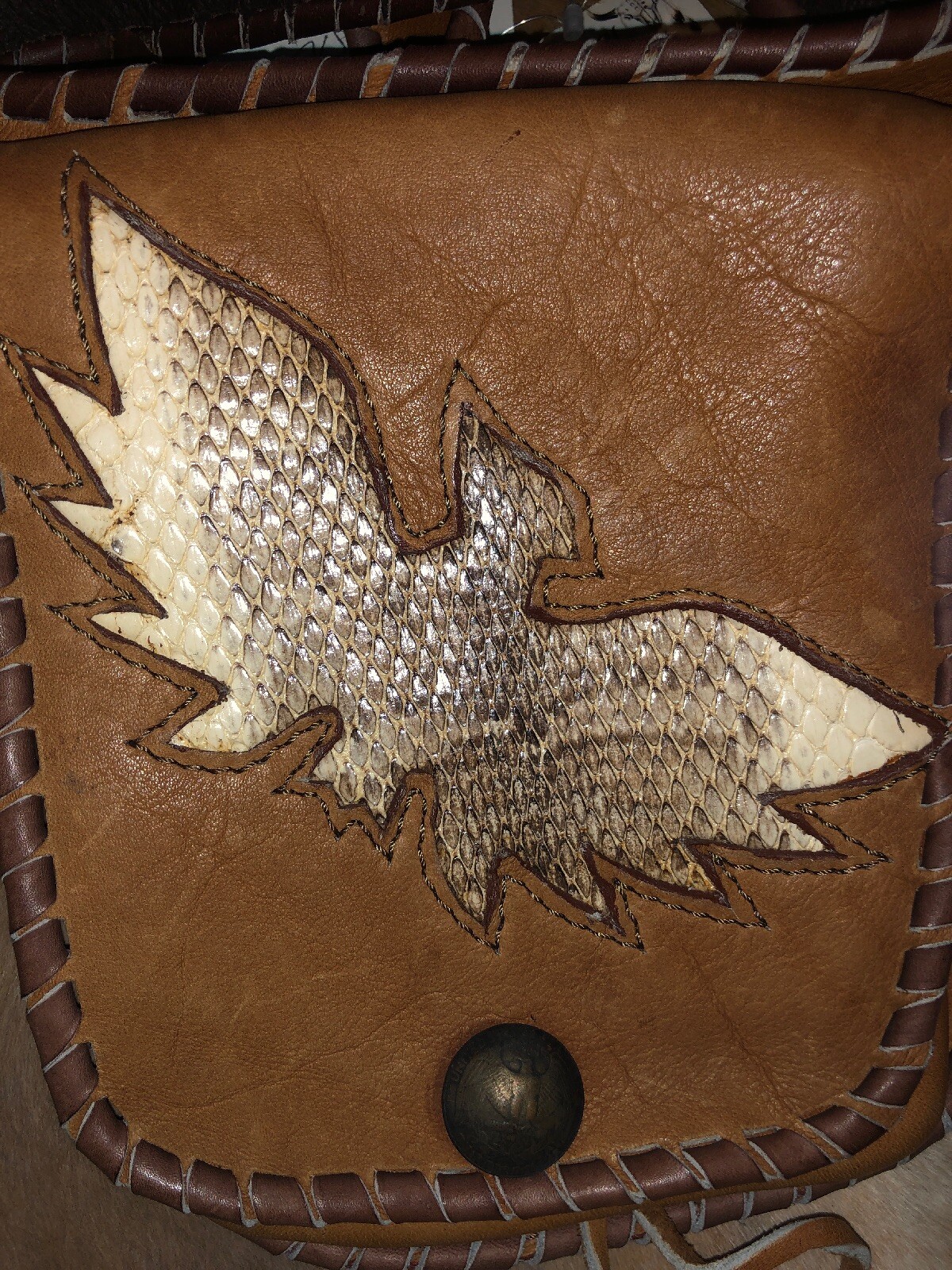 PYTHON SNAKESKIN/LEATHER, SCISSORS, TOOL HAIRDRESSING SHEARS BRUSH COMB BAG