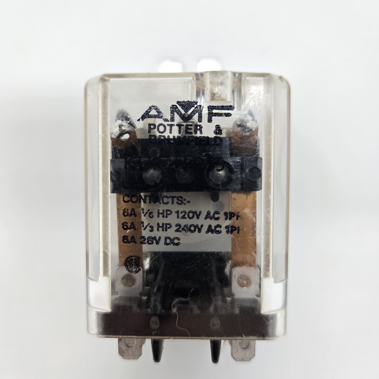 AMF Potter & Brumfield KUP-11D55 12VDC DPDT 8-Pin Plug-In Relay NOS Bench Tested
