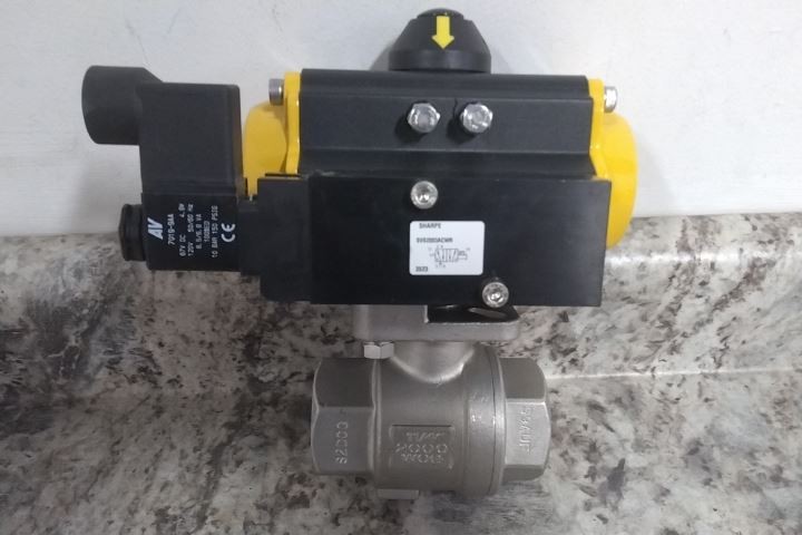 Sharpe 4353015800 1-1/4 In Pipe Size Pneumatic Actuated Ball Valve