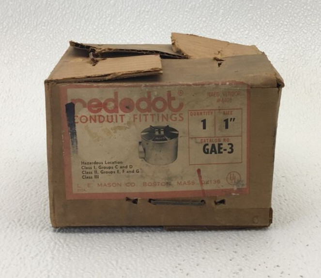 GAE-3 RED DOT 1-INCH DIE CAST ALUMINUM DEAD END BOX WITH COVER