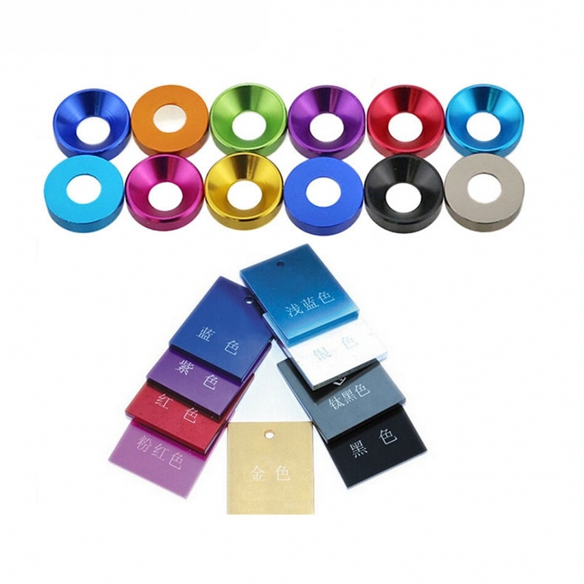 M3 / 3mm Countersunk Head Washers Aluminum Alloy Full Colors Choose