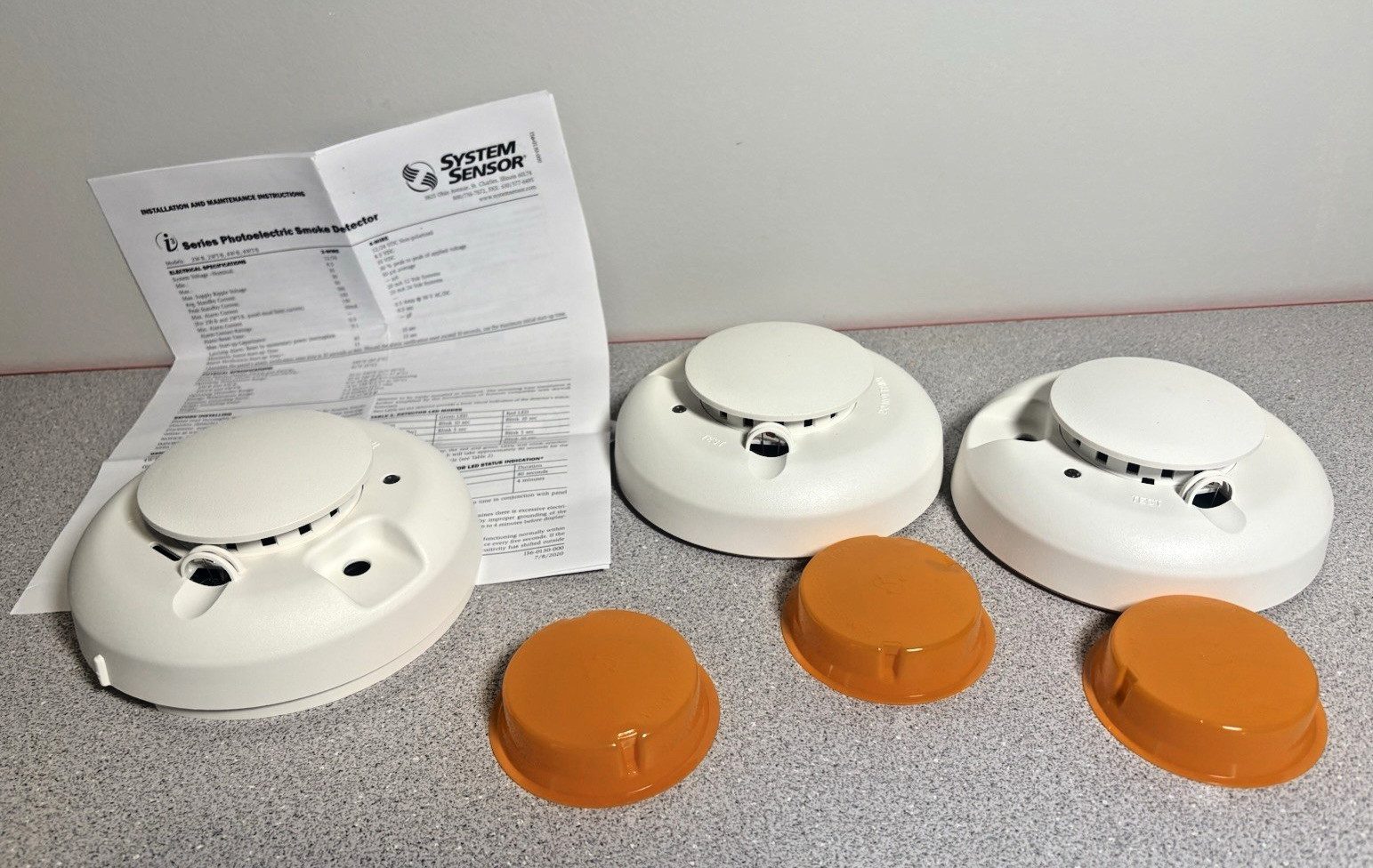 Lot of 3 NEW System Sensor 2W-B Two-Wire Smoke Detector Model 521NSXT