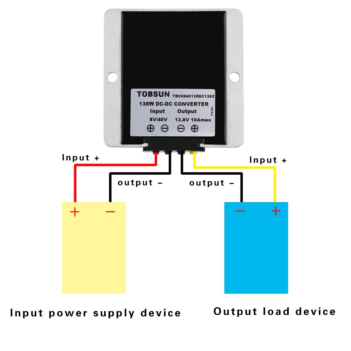 DC 8-40V to DC 13.8V 10A 138W Converter Buck Boost Voltage Regulator Waterproof