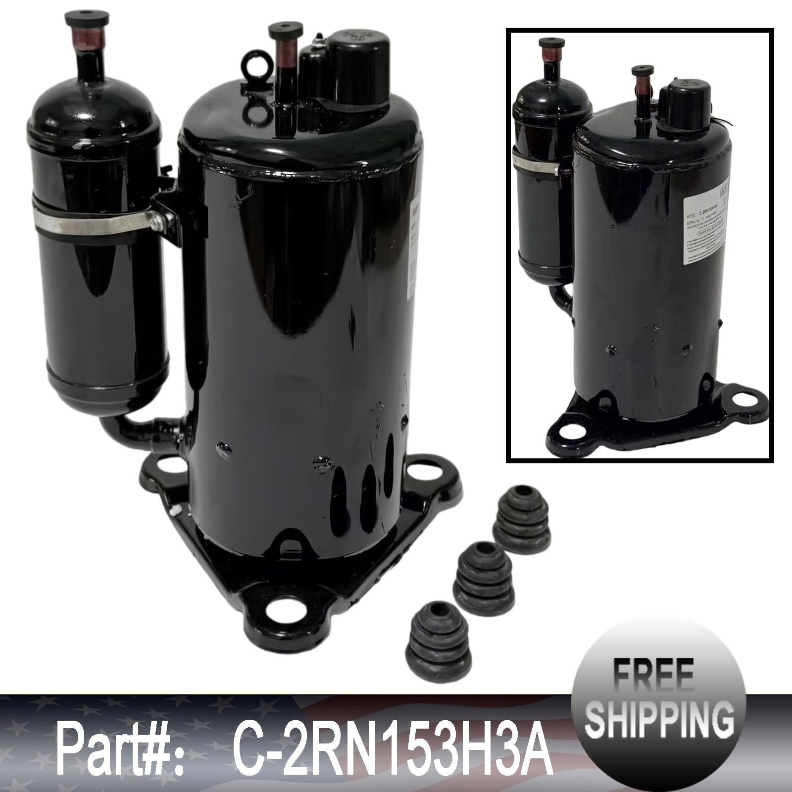 C-2RN153H3A Fits For Equipment Compressor three-phase 200V 1500W US Stock