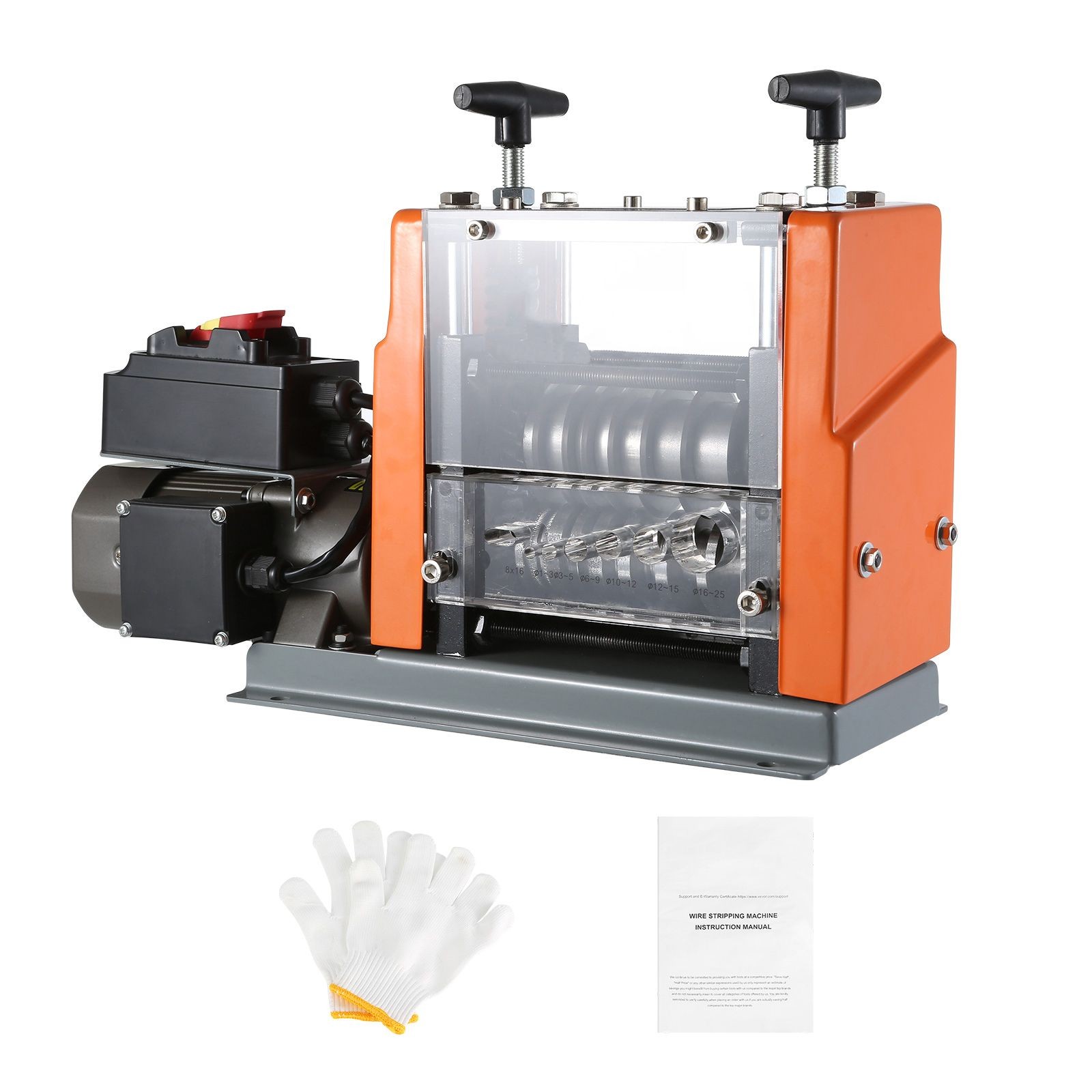 Efficient Motorized Wire Stripping Tool with Depth Gauge for Copper Recycling