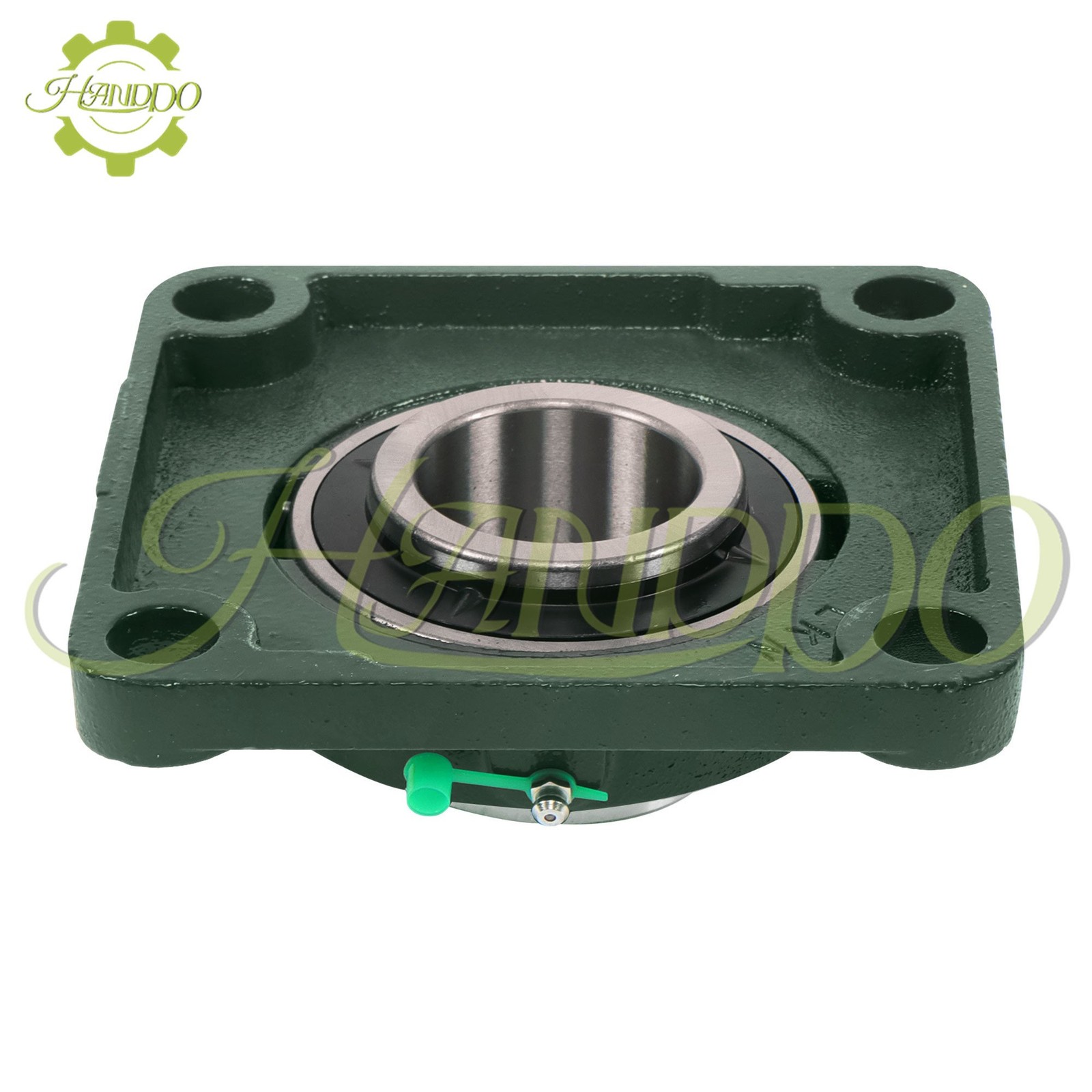 2 PCS 2″ Bore UCF211-32 Pillow Block Flange Bearing Cast Iron 4 Bolt Solid Base