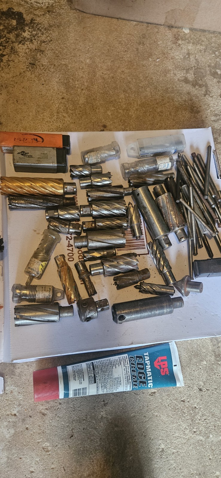 1 lot of Hougen annular cutters All sizes and lengths over 60 bits and pins
