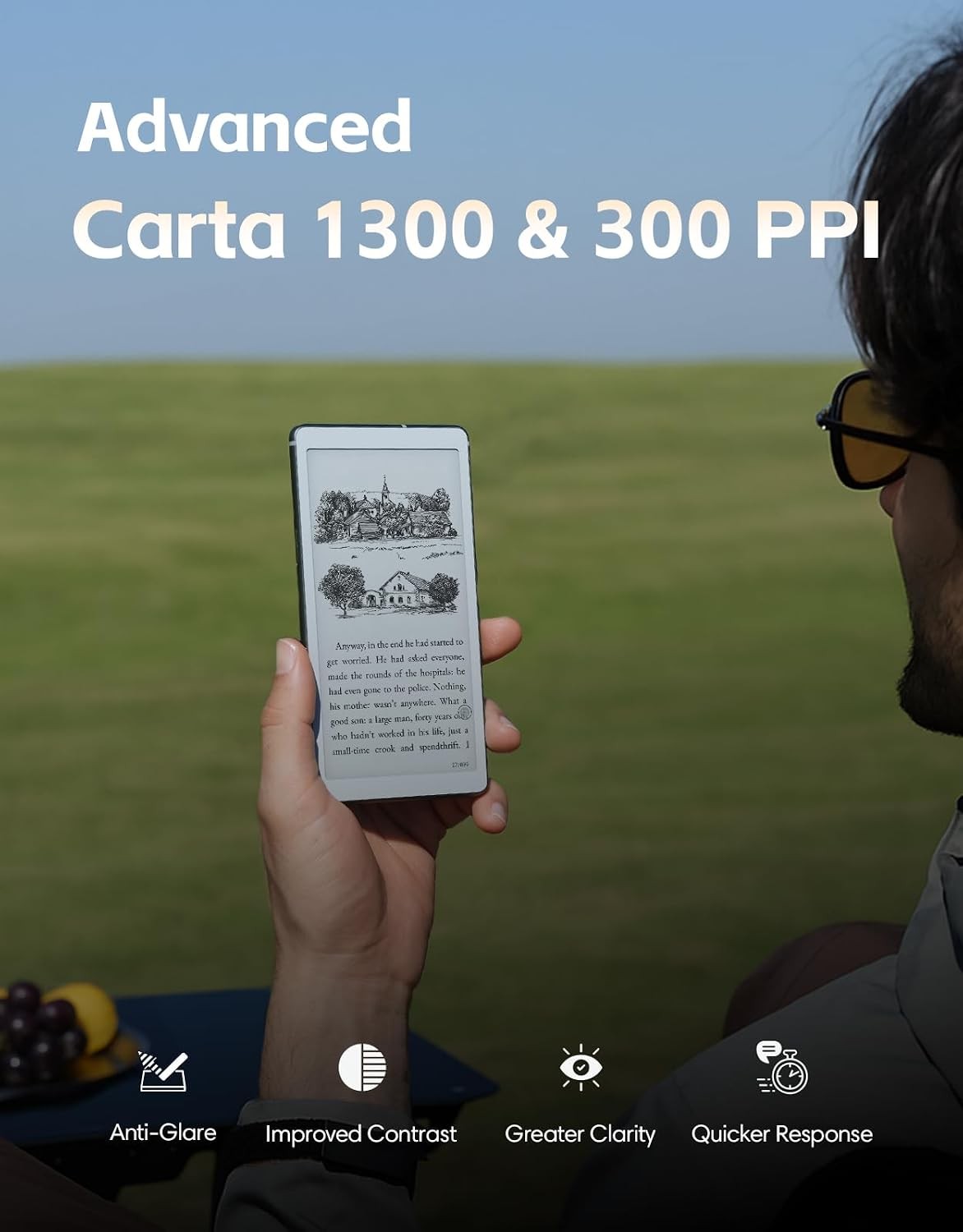 4G Connectivity Carta1300 AiPaper Reader 6.13 Ultra-Thin E-Reader