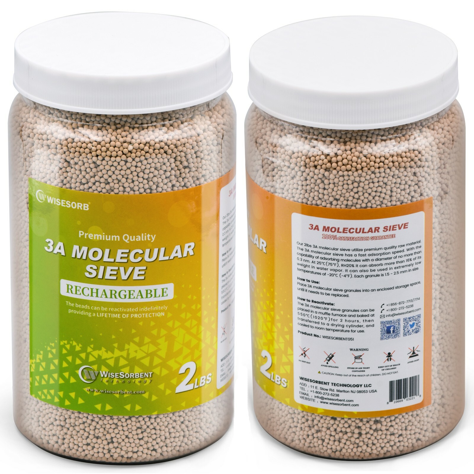 3A Molecular Sieve Desiccant Beads, 4 LBS Dehumidifier Moisture Absorbers