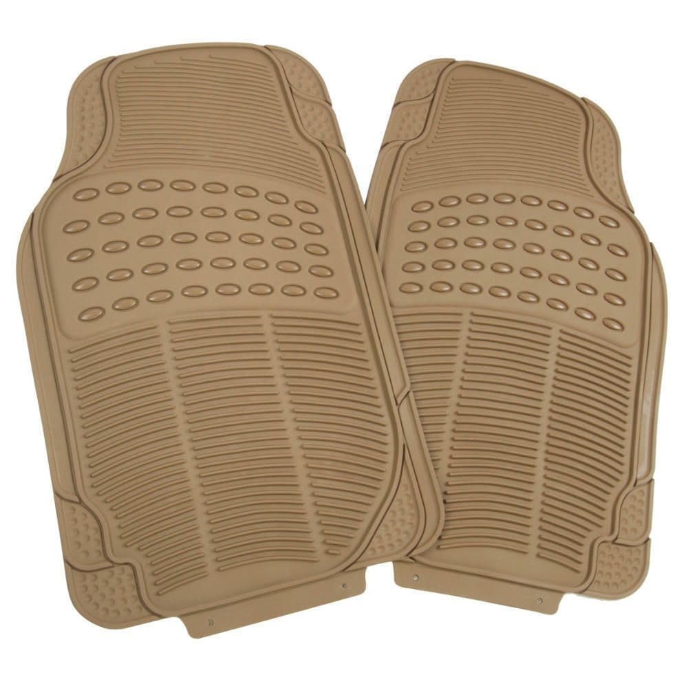 Car Floor Mats All Weather Heavy Duty Trimmable Tan Beige Rubber MT-654-BG_EBJ3