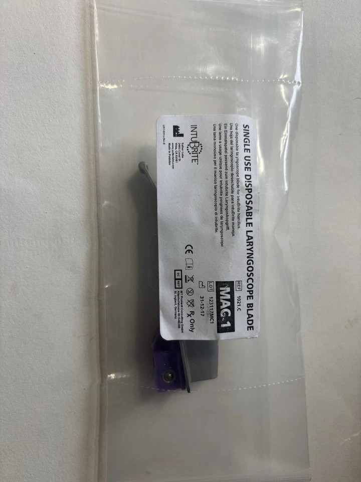 MAC 1 Disposable Laryngoscope Blade – Lot Of 20 – Macintosh One, New – Intubrite