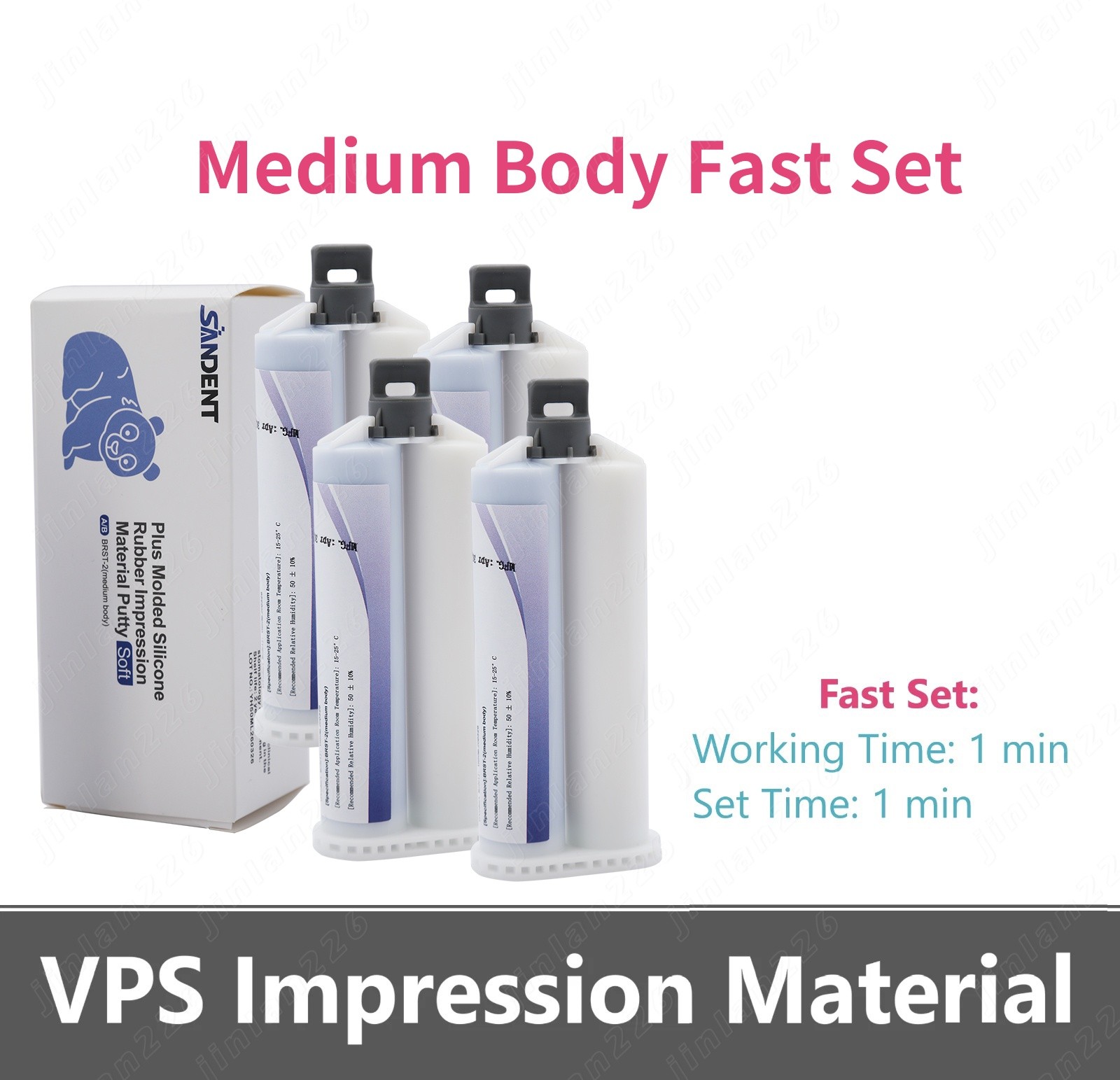Dental Light/Heavy Body Impression Material FAST SET or REGULAR SET, 1-40 50ml