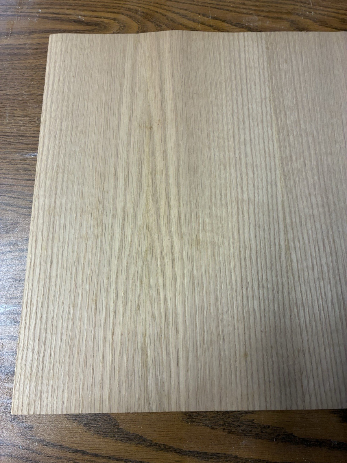 Red Oak Wood Veneer Remnant, Paper backed Sheet 16 In x 27 In 0.5 Mm (1/64)Thick