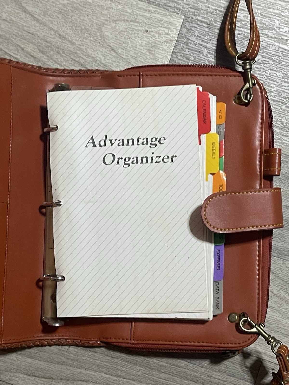 Dooney & Bourke Organizer Notebook Planner Calendar Leather Vintage Crossbody