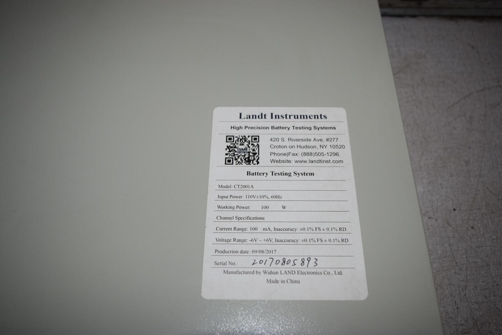Lanhe Land CT2001A Battery Testing System