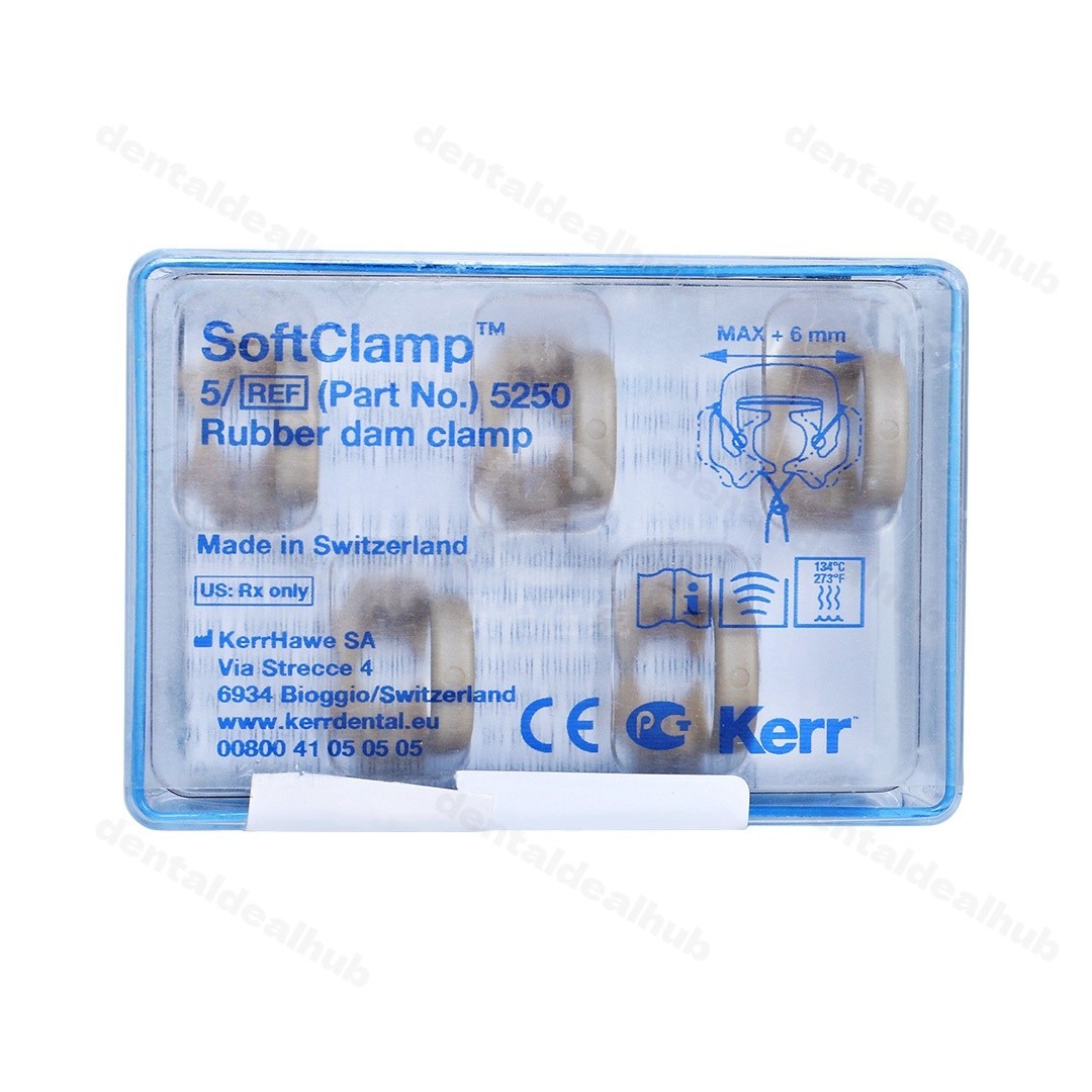 Kerr OptiDam SoftClamp Kit 5 Clamps Autoclavable Dental Rubber Dam 5250