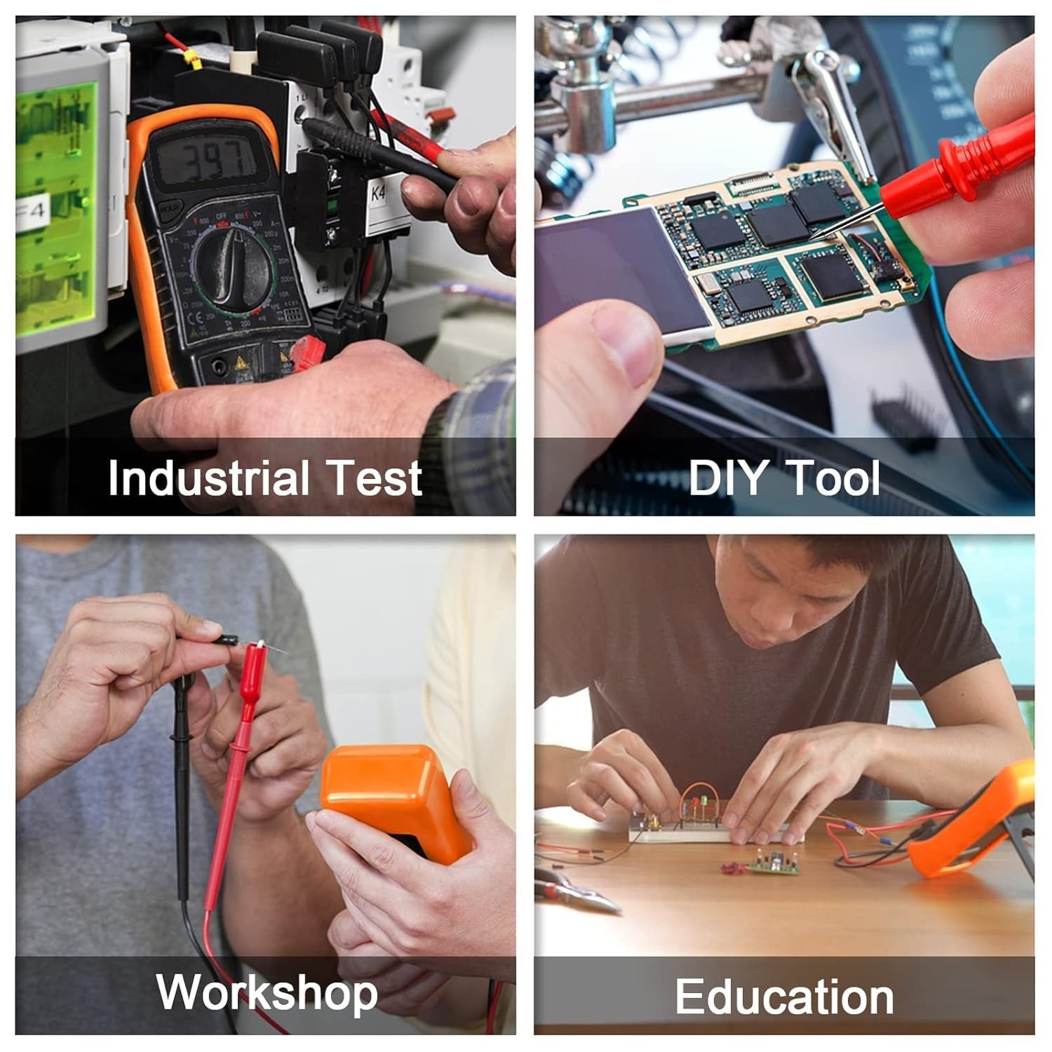 Digital Multimeter with Backlit LCD – Compact 2000 Counts Tester for Home & Auto