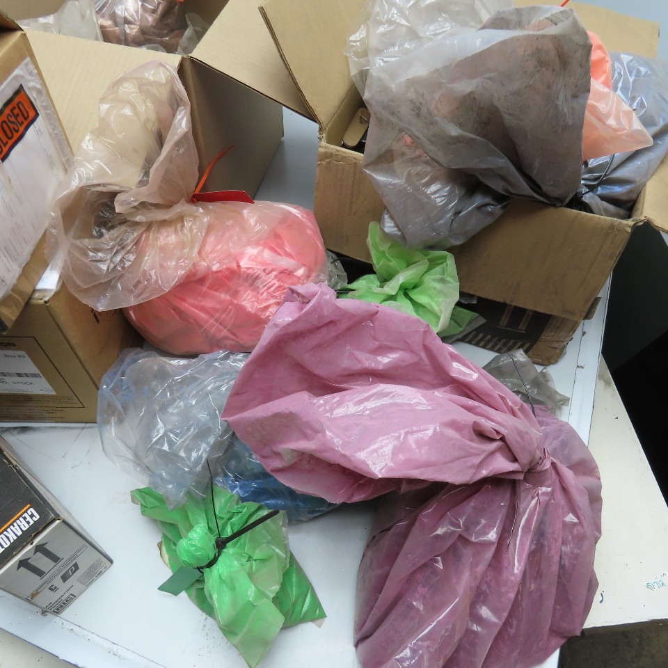 Prismatic Powders Huge Lot Misc. Sample Size Powder Coat Colorant Powder 140#