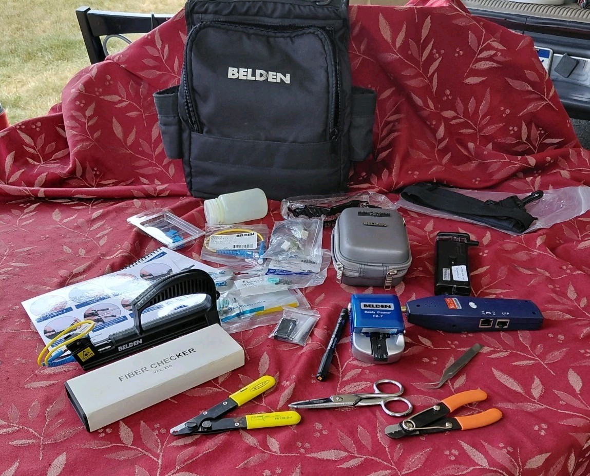 Belden FC-7R Fiber Optic Handy Cleaver,VFL-250 Checker,fiber Express,bag,more