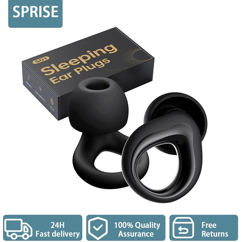 Noise Reducing Reusable Silicon Earplugs 30dB for Sleeping,Deep Focus,Travel Etc