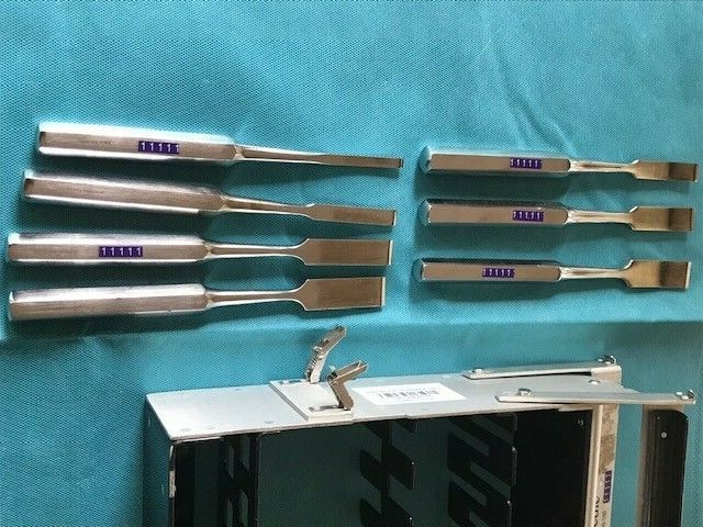 Kmedic Curved And Straight Chisels Osteotome With Stand 8.5″ Hexagon Handle 4″