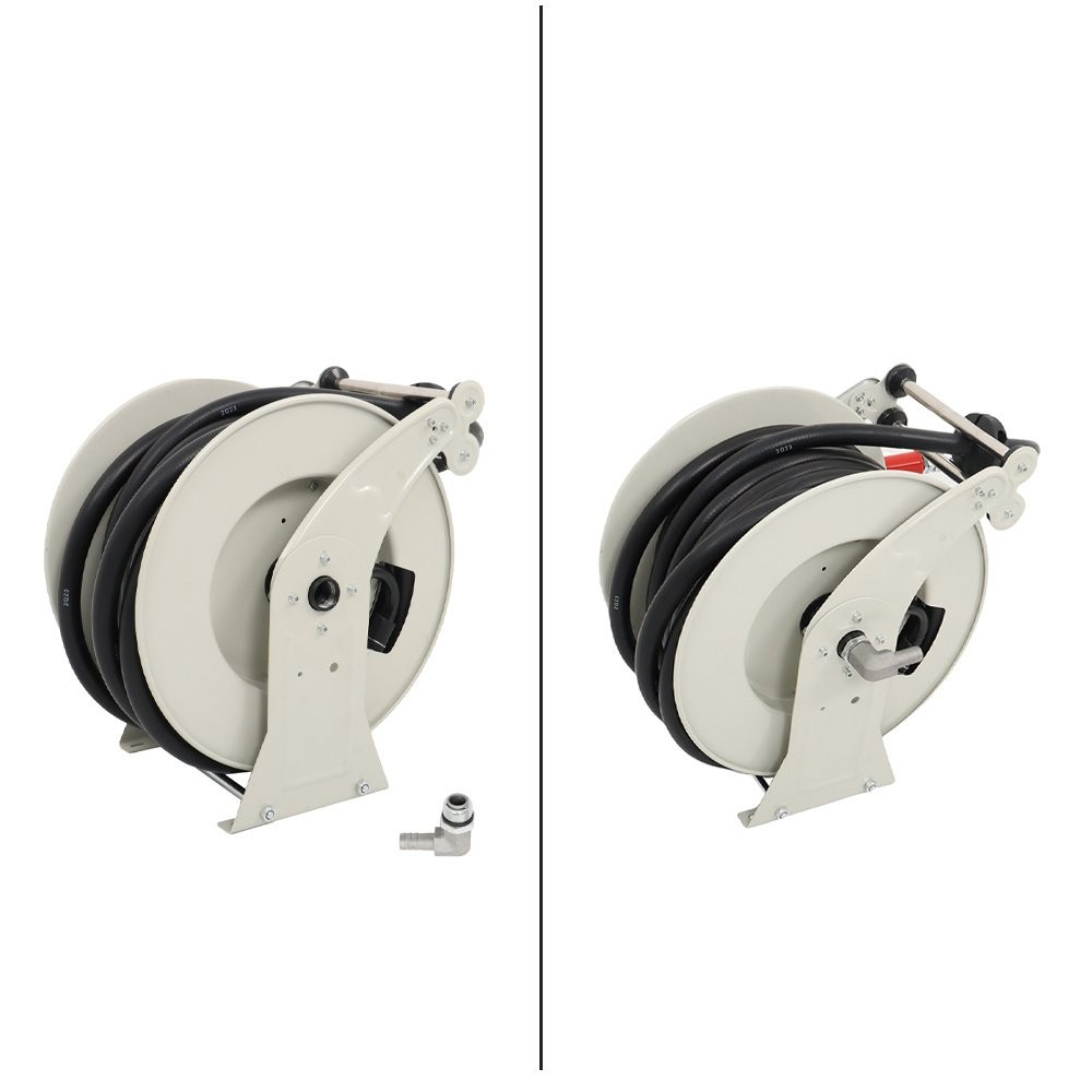 Diesel Hose Reel 3/4″ × 50′ Auto Refueling Nozzle Gun Fuel Hose Reel Retractable
