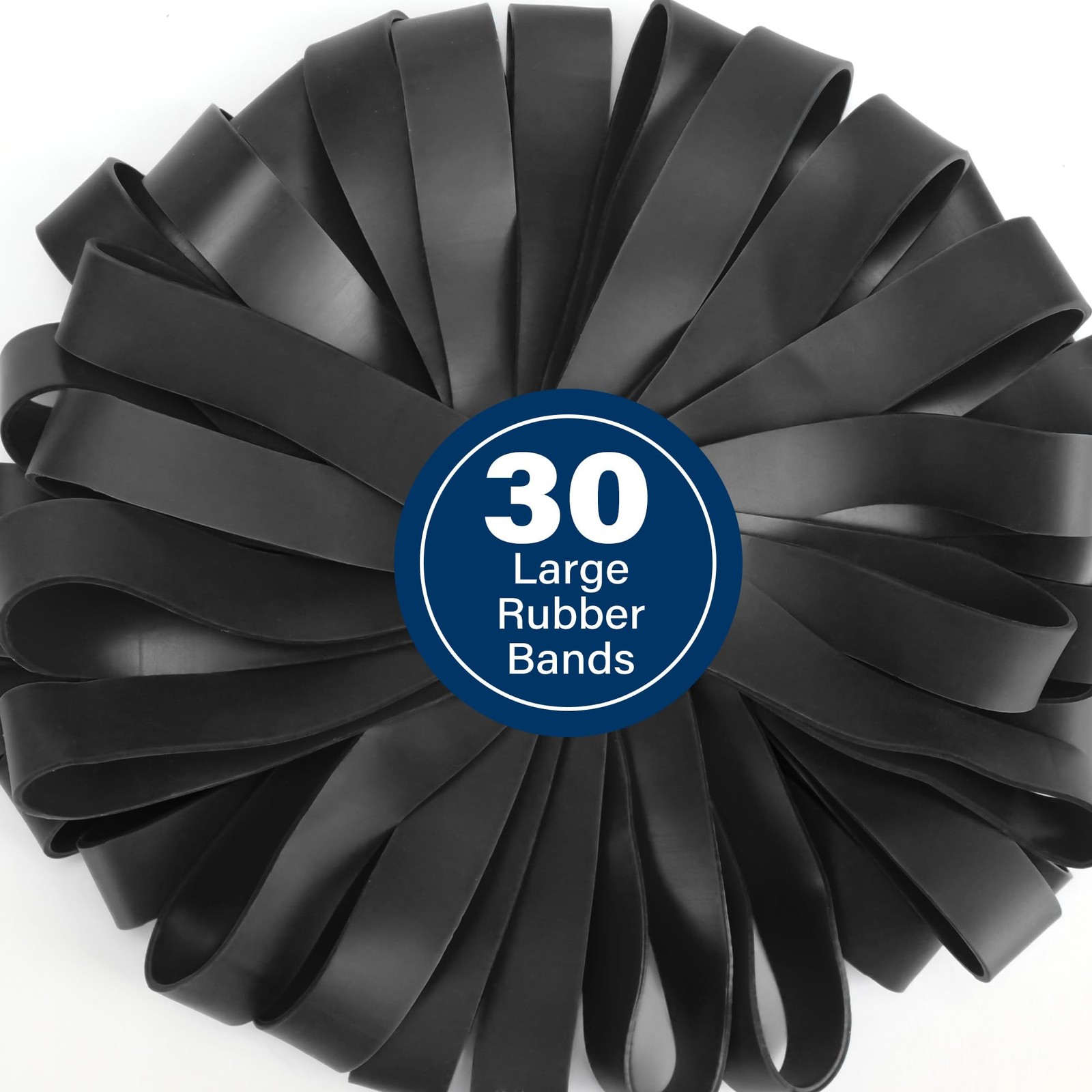Large Rubber Bands, 30Pcs Size 107 Big Wide Elastic Bands, Heavy Duty Black L…