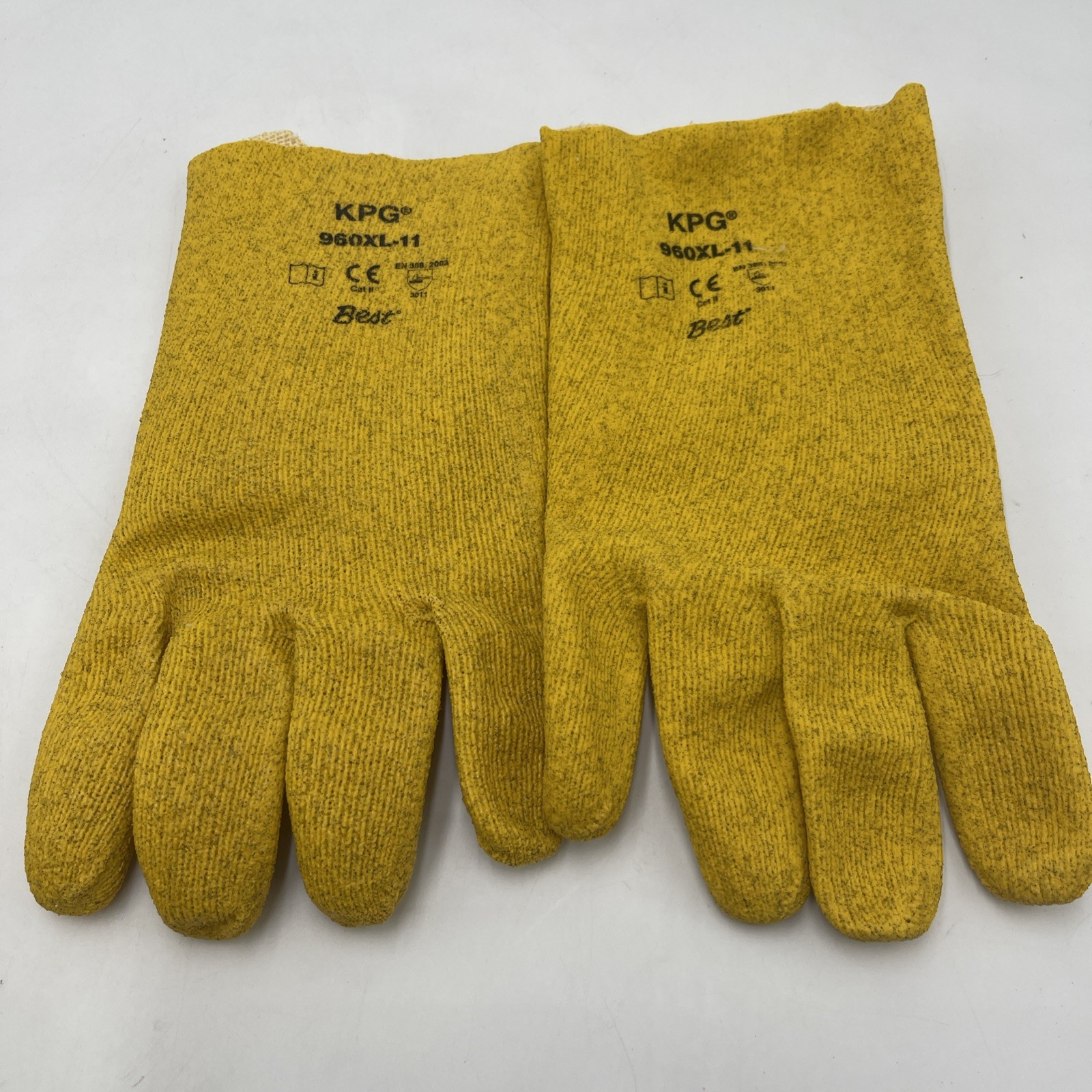 12 QTY Showa 960Xl-11 XL Coated Gloves PVC Textured Abrasion Level 3 Yellow
