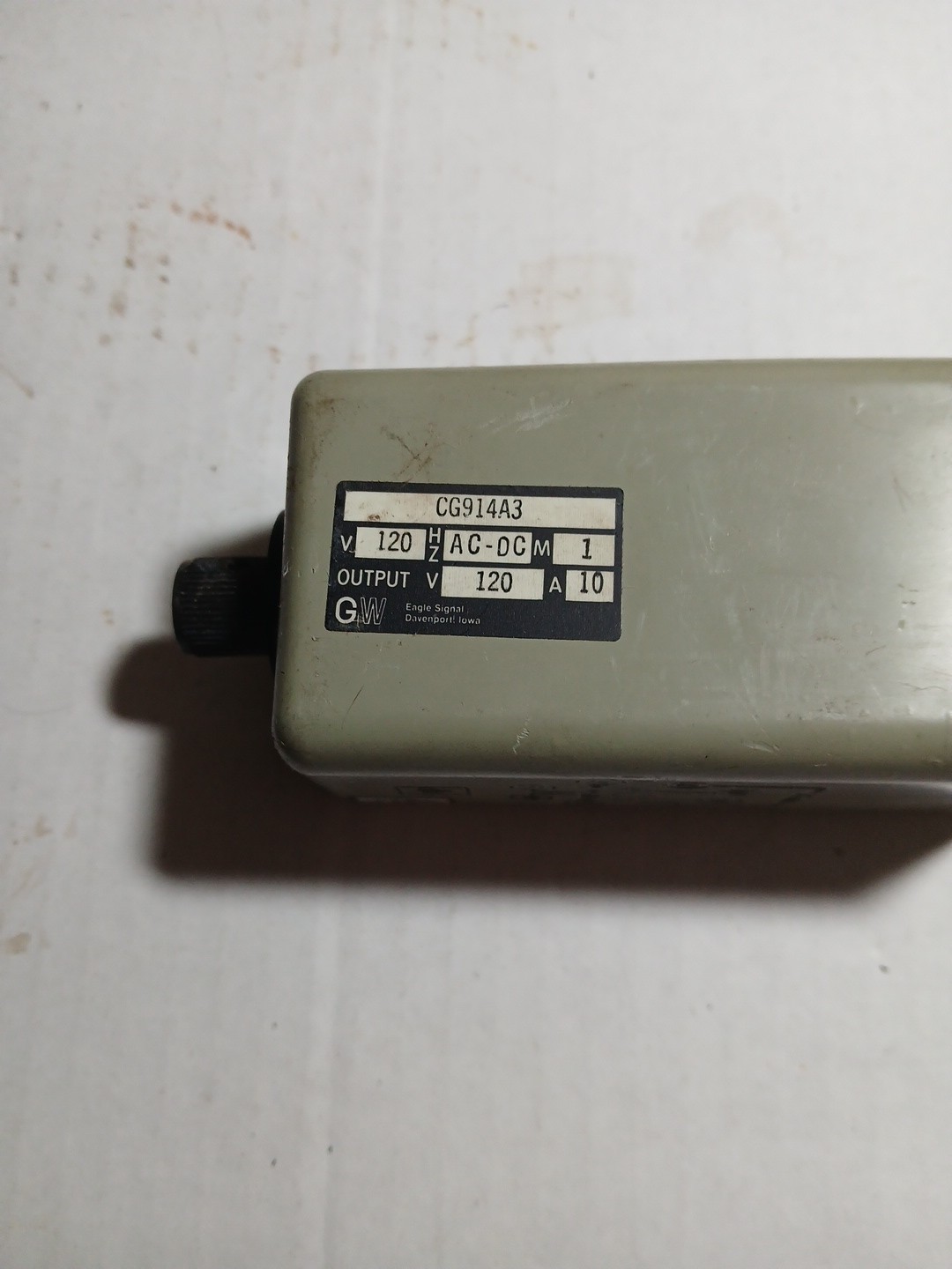 EAGLE SIGNAL TIME DELAY RELAY 5 – 60 SECOND 1 MINUTE 120V AC DC 10A M80 CG914A3