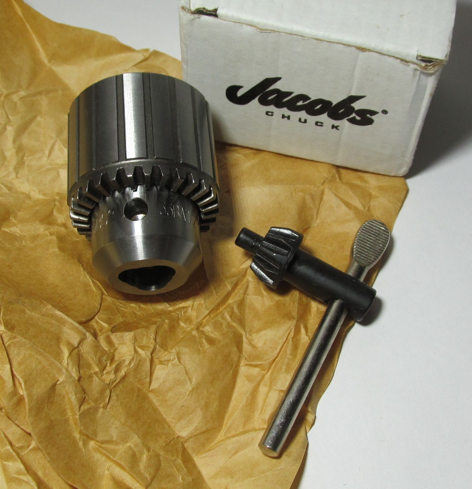 JACOBS JCM6287 33BA THREADED DRILL CHUCK 5/64-1/2 CAPACITY 1/2-20 MOUNT WITH KEY
