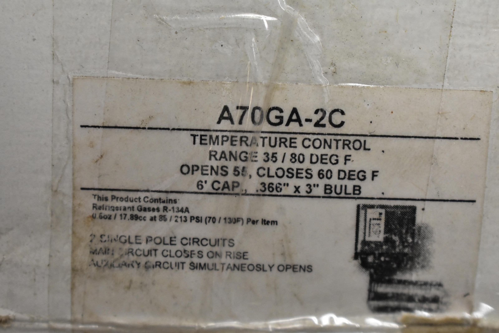 PENN A70GA-2C Temperature Control 240V Black Analog/Mechanical Non-Programmable