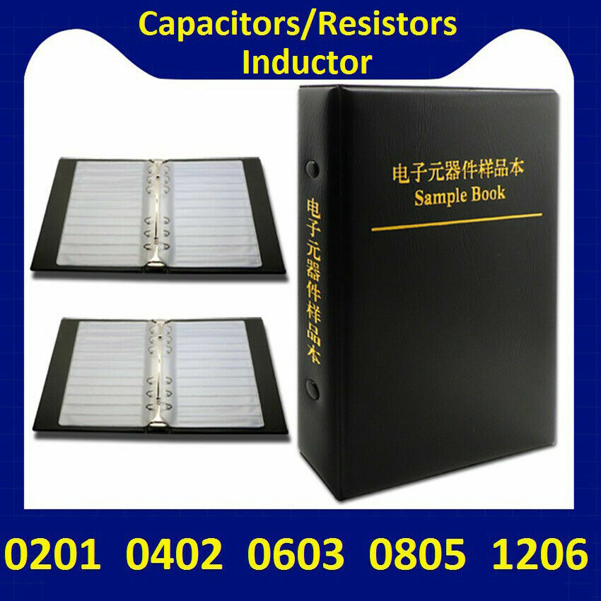 0201 0402 0603 0805 1206 SMD Resistor Capacitor Inductor Samples Book Assort Kit
