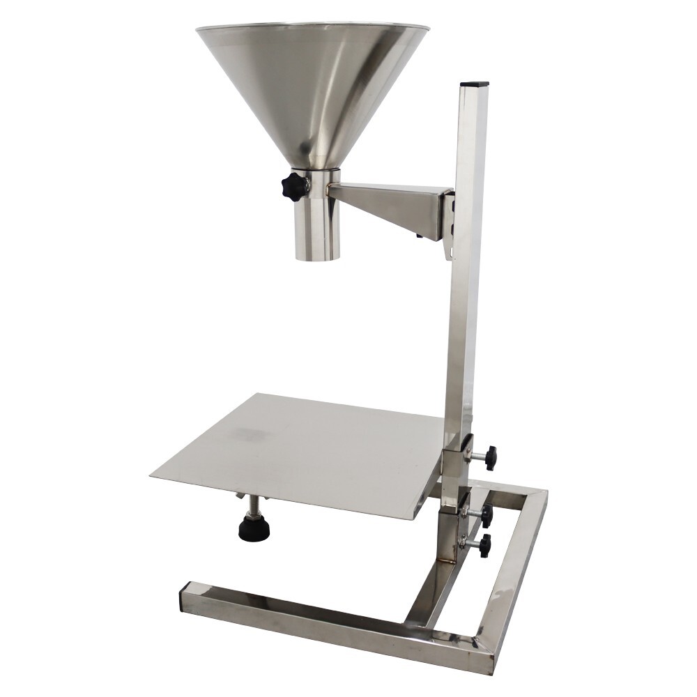 5cm Stainless Steel Manual Feeding Hopper with Support Stand Packaging Tool
