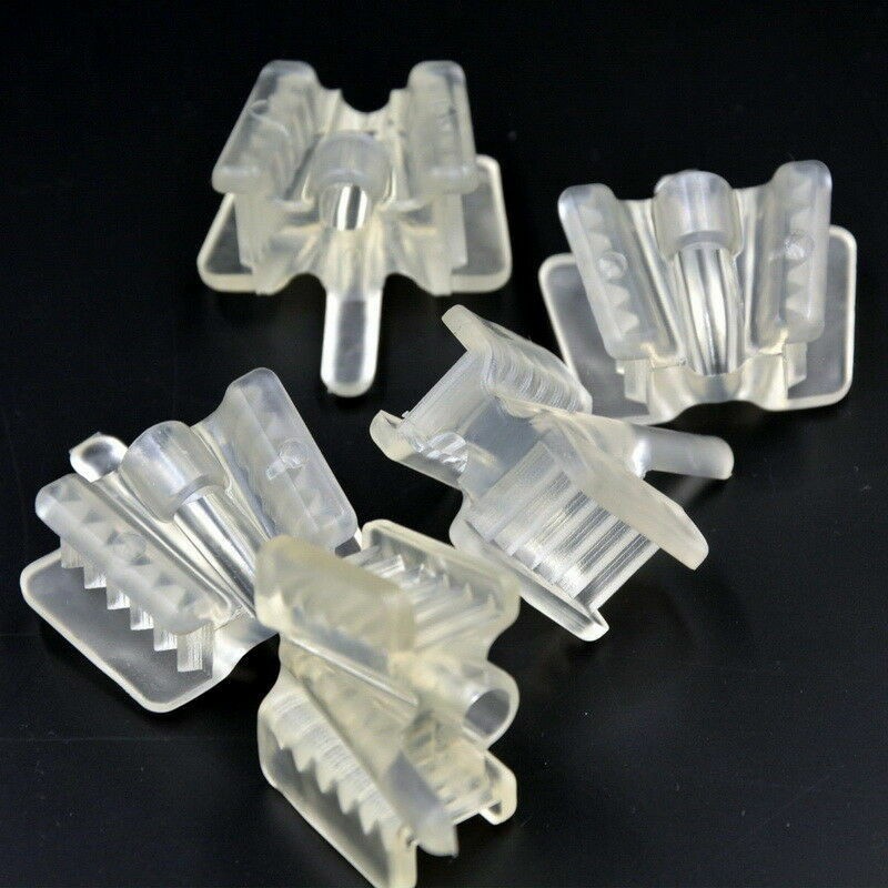 Dental Autoclavable Bite Block Clear Mouth Prop Holding Saliva Ejector Suction